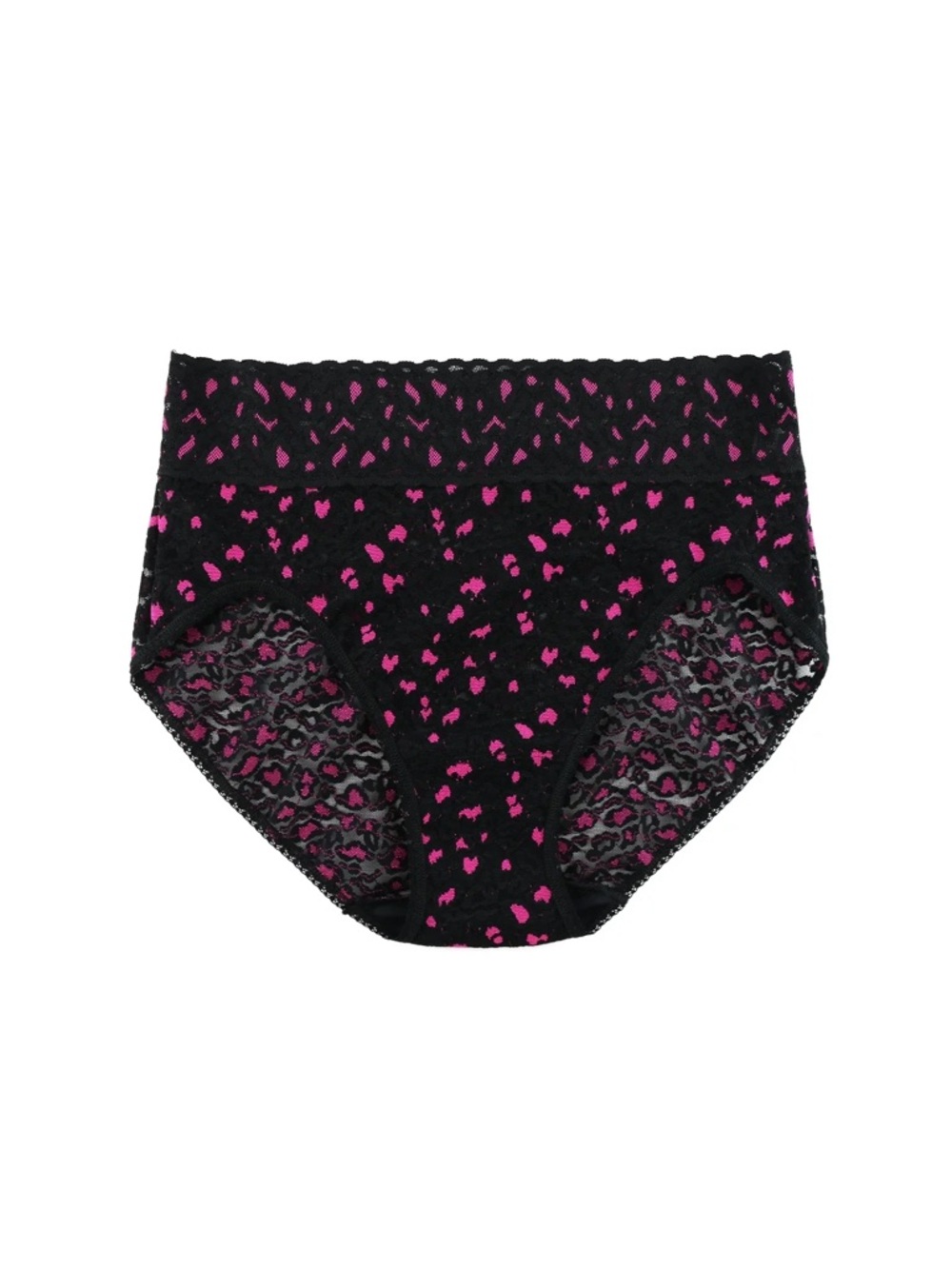 🆕 Hanky Panky French Briefs in Black/Tulip Pink Leopard- M